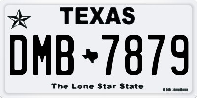 TX license plate DMB7879