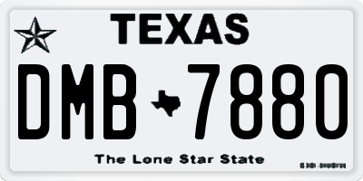 TX license plate DMB7880