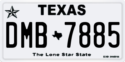 TX license plate DMB7885
