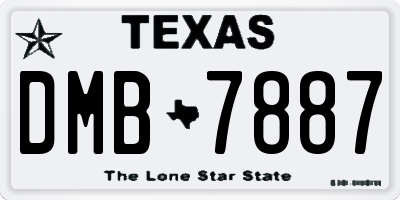 TX license plate DMB7887