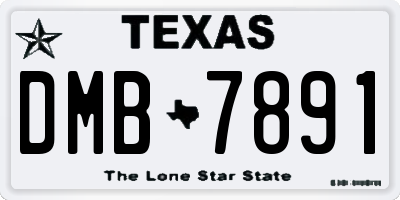 TX license plate DMB7891