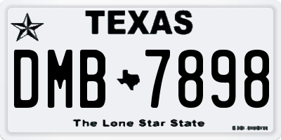TX license plate DMB7898