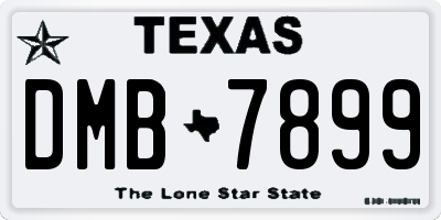 TX license plate DMB7899