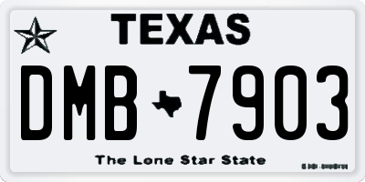 TX license plate DMB7903