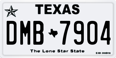 TX license plate DMB7904