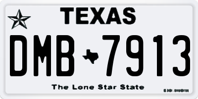 TX license plate DMB7913