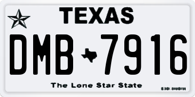 TX license plate DMB7916