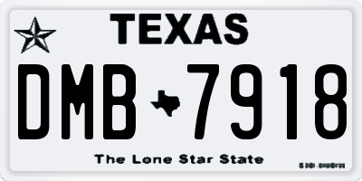 TX license plate DMB7918