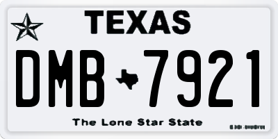 TX license plate DMB7921