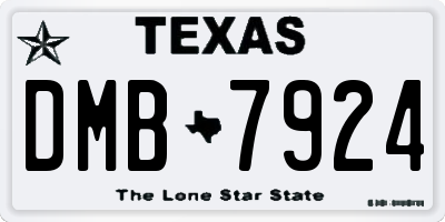 TX license plate DMB7924