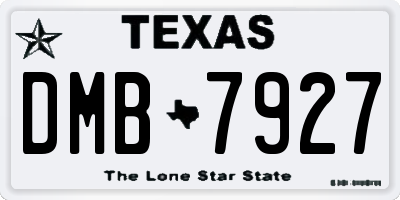 TX license plate DMB7927