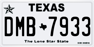 TX license plate DMB7933