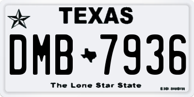 TX license plate DMB7936