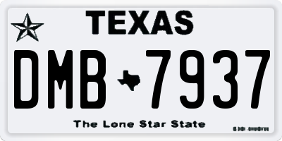 TX license plate DMB7937