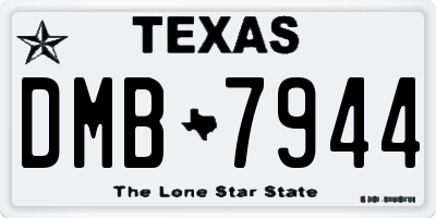 TX license plate DMB7944