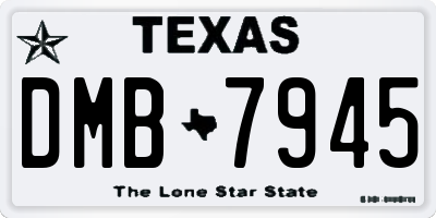TX license plate DMB7945