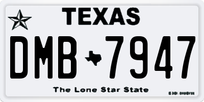 TX license plate DMB7947