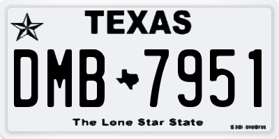 TX license plate DMB7951