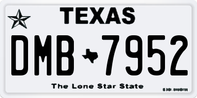 TX license plate DMB7952
