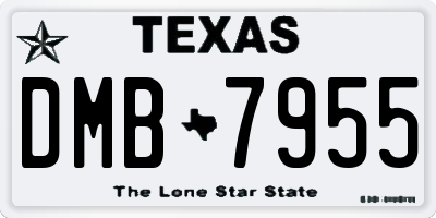 TX license plate DMB7955
