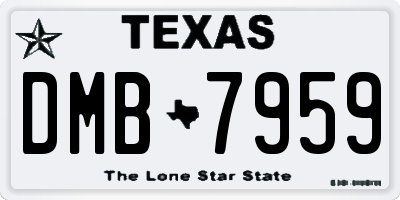 TX license plate DMB7959