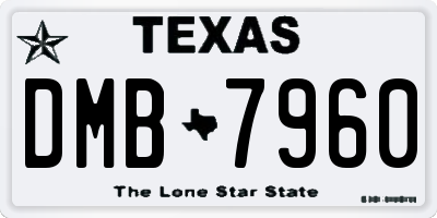 TX license plate DMB7960