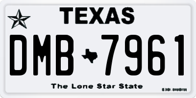 TX license plate DMB7961