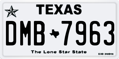 TX license plate DMB7963