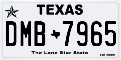 TX license plate DMB7965