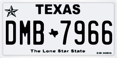 TX license plate DMB7966