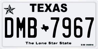 TX license plate DMB7967