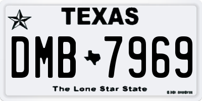 TX license plate DMB7969