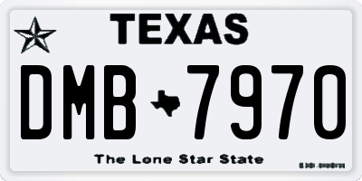 TX license plate DMB7970