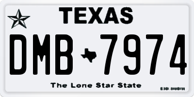TX license plate DMB7974