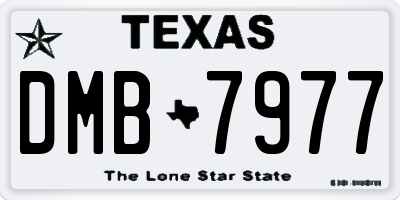 TX license plate DMB7977
