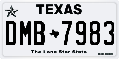 TX license plate DMB7983