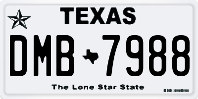 TX license plate DMB7988
