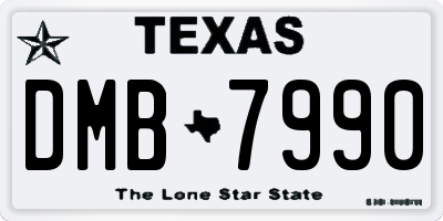TX license plate DMB7990