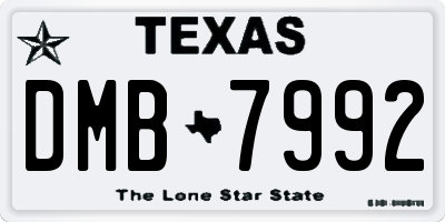 TX license plate DMB7992