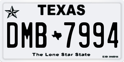 TX license plate DMB7994