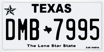 TX license plate DMB7995