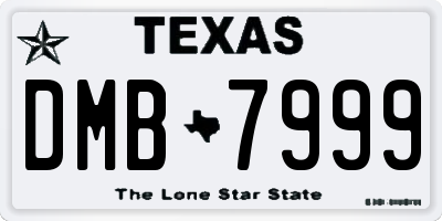 TX license plate DMB7999