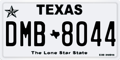 TX license plate DMB8044