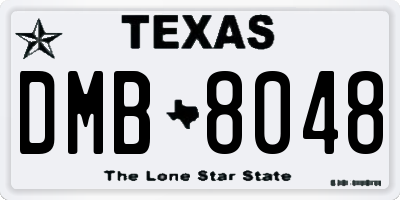 TX license plate DMB8048