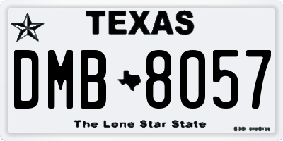 TX license plate DMB8057