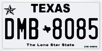TX license plate DMB8085