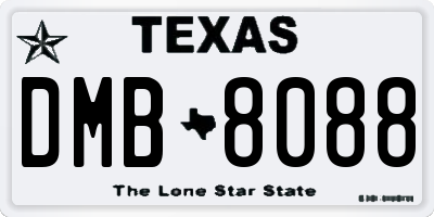 TX license plate DMB8088