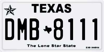 TX license plate DMB8111