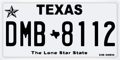 TX license plate DMB8112