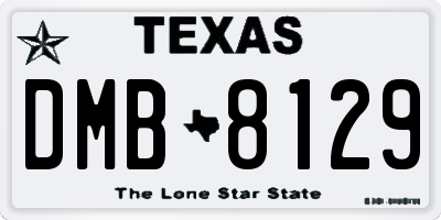 TX license plate DMB8129